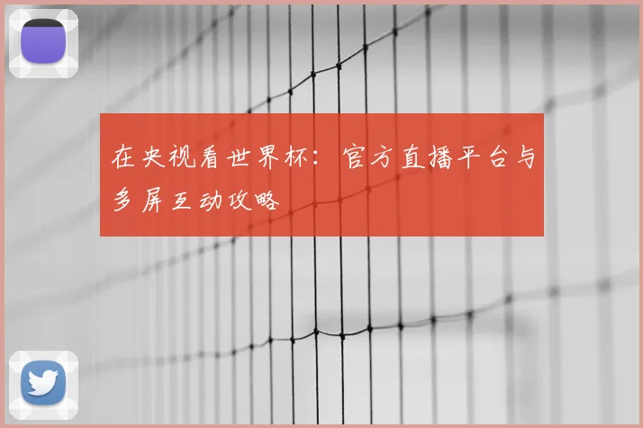 在央视看世界杯:官方直播平台与多屏互动攻略